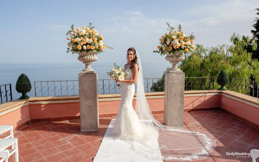Bride in taormina for exclusive Destination Wedding